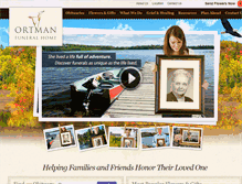 Tablet Screenshot of ortmanfuneralhome.com